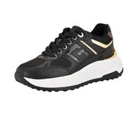 Guess Fonzi, Zapatillas Mujer, Negro/Dorado Multi 001, 41 EU