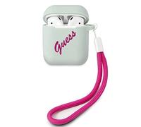 Guess Funda de Silicona para AirPods GUACA2LSVSBF, Color Azul