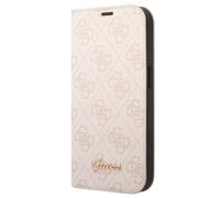 Guess Funda Folio para iPhone 14 Plus Printed 4G Trendy, Rosa