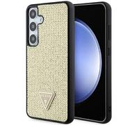 Guess Funda GUHCS24MHDGPPD para S24+ S926 rígida Dorada Rhinestone Triangle