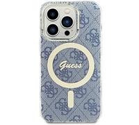 GUESS Funda GUHMP15SH4STB para iPhone 15/14 / 13 6.1" Estuche rígido Azul IML 4G