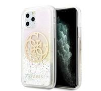 Guess- Funda para Apple iPhone 11 Pro, diseño de círculos, Color Plateado GUHCN58LGIRGP