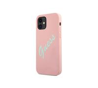Guess Funda para Apple iPhone 12 Mini Collection Silicona Vintage en TPU, Rosa