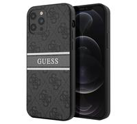 Guess Funda para Apple iPhone 12 Pro Max Stripe, Gris