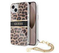 Guess Funda para Apple iPhone 13 Mini Leopard con charm, Léopard
