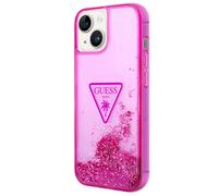 Guess Funda para Apple iPhone 14 Plus Glitter Palm, Rosa