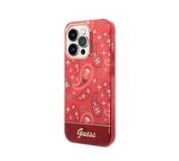 Guess Funda para Apple iPhone 14 Pro TPU Bandana, Rojo