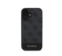 Guess Funda para Apple iPhone 16 4G Edition Stripe Ultramoderno, Gris