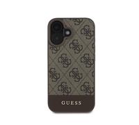 Guess Funda para Apple iPhone 16 Edition 4G Stripe Ultramoderno, Marrón