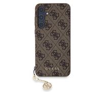 Guess Funda para Galaxy A55 4G Edition Charm con colgante, Marrón