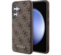 Guess, Funda para Galaxy S24 Efecto Saffiano con Motivo 4G y Logo de Metal