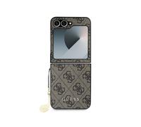 Guess Funda para Galaxy Z Flip 6 4G Edition con colgante, Marrón