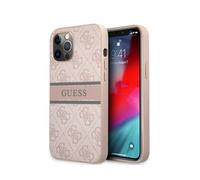 Guess Funda para iPhone 12 Pro MAX 6,7" GUHCP12L4GDPI Rosa 4G Stripe