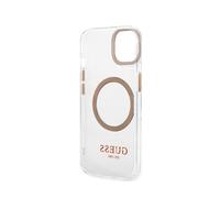 Guess Funda para iPhone 13 Pro TPU Gold Outline, Transparente