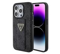 GUESS - Funda para iPhone 15 Pro [licencia oficial] de CG Mobile | Funda con soporte de agarre con estrás triangular de poliuretano 4G | Funda protectora diseñada para iPhone 15 Pro (6.1 pulgadas)