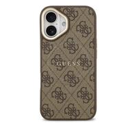 Guess Funda Para Iphone 17 - Carcasa De Polipiel Marrón Con Magsafe Y Logo Clásico, Diseño Elegante Y Ajuste Preciso