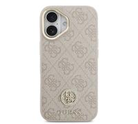 Guess Funda Para Iphone 17 - Carcasa De Polipiel Rosa Con Logo 4g Strass, Diseño Elegante Y Ajuste Preciso