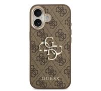 Guess Funda Para Iphone 17 - Carcasa Marrón Con Gran Logo Clásico 4g Dorado, Diseño Elegante Y Ajuste Preciso