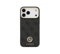 Guess Funda Para Iphone 17 Pro Max - Carcasa De Polipiel Negra Con Logo Strass Y Correa Ancha, Diseño Elegante Y Ajuste Preciso