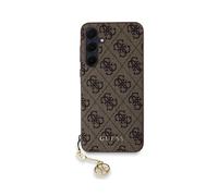 Guess Funda para Samsung Galaxy A35 5G Edition 4G Charm con colgante, Marrón