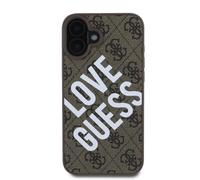 Guess Funda protectora para iPhone 16 Modelo 4G, Marrón