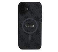 Guess Funda protectora para iPhone 16 Printed 4G, Negro