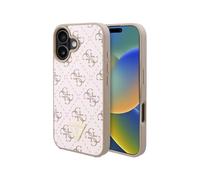 Guess Funda rígida de Piel sintética para iPhone 16 Plus, tamaño de 6.7 Pulgadas, Color Blanco