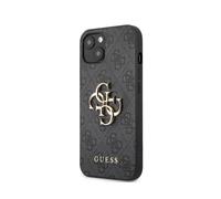 Guess Funda rígida para Apple iPhone 13 Mini PU 4G Grande, Gris
