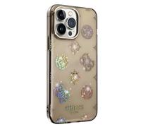 Guess Funda rígida para Apple iPhone 14 Pro TPU Peony, Negro