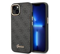Guess Hardcase 4G Negro Gris Script Logo Esquema para IPHONE 14 Plus 6,7" Nuevo