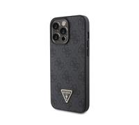 Guess Funda rígida para iPhone 15 Pro Triangle Strass 4G, Negro