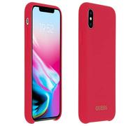Guess Funda Silicona Soft-Touch Roja para iPhone X/XS