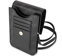 GUESS - Funda Tipo Cartera para teléfono con Taza, Color Negro (GUWBSQGBK)