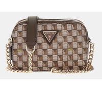 GUESS G Ola Estampado Geométrico Mini Cruzado Mujer Bolsa En Marrón Multicolor