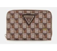 GUESS G Ola Slg Mediano Cremallera Alrededor Mujer Cartera En Marrón Multicolor