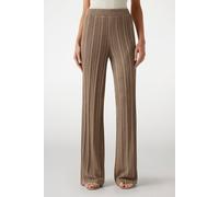 GUESS Gia Ribbed Swtr Pant Natural Almond + Gol Talla: L/30 | Pantalones Outlet | Mujer | Marrón