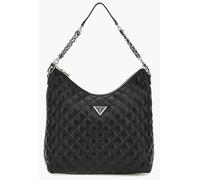 Guess Giully Bolso Hobo Acolchado De Cuero Sintético Para Mujer En Negro