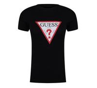 GUESS JEANS T-SHIRT MANICHE CORTE DONNA NERO