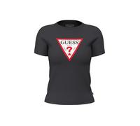 GUESS JEANS T-SHIRT MANICHE CORTE DONNA NERO