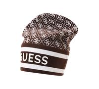 GUESS Gorra 'SEVYN 4G LOGO BEANIE SWTR' cognac / blanco 55-60 EUR
