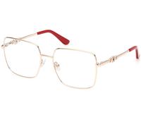 Guess Mujer GU2953 032 Monturas ópticas Metal Oro Cuadrada Normal