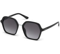 Guess Mujer GU7557 01B Gafas de sol Inyectado Negro Fumar Geométrico Normal Sombreado