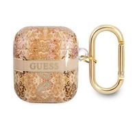 Guess GUA2HHFLD - Funda para AirPods Cover Gold Paisley Strap Collection