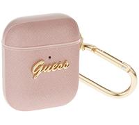 Guess GUA2SASMP Saffiano Script Metal Collection - Funda para AirPods, Color Rosa