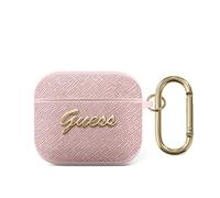 Guess Script Metal Colección Funda Para Airpods 3 Rosa Saffiano - GUA3SASMP