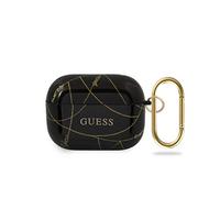 Guess GUACAPTPUCHBK Gold Chain Collection - Funda para AirPods Pro, Color Negro