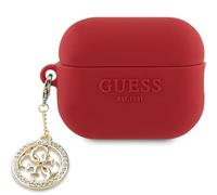 Guess GUAP23DSLGHDF Funda para AirPods Pro 2 Cover Rojo 3D Rubber 4G Diamond Charm