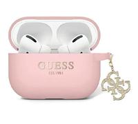 Guess GUAP2LECG4P Funda para AirPods Pro 2 Cover Rosa Liquid Silicone Glitter Triángulo Charm