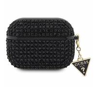 Guess GUAPHDGTPK Funda para AirPods Pro Negro Rhinestone Triángulo Charm