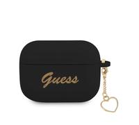 Guess GUAPLSCHSK FEA3SILRE - Carcasa para AirPods Pro, Color Negro